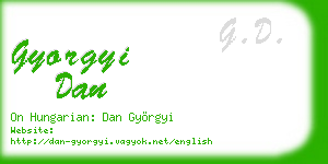 gyorgyi dan business card